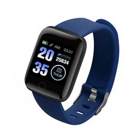 Bluekixx Akıllı Saat Mavi SW088 -  Akıllı bildirimler, Nabız monitörü, Çoklu Spor Modu